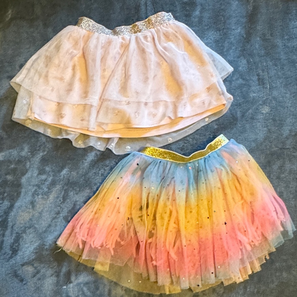 Colorful and Light Pink Layered Tulle Skirts